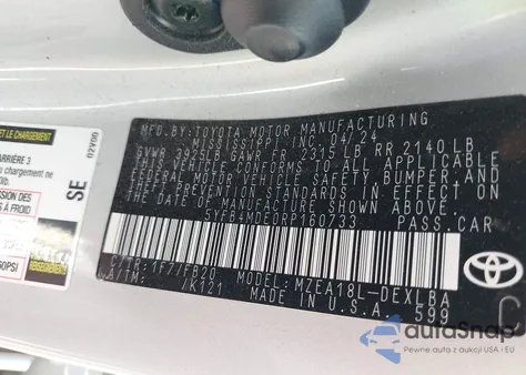 2024 Toyota Corolla Le from USA, damaged, VIN 5YFB4MDE0RP160733